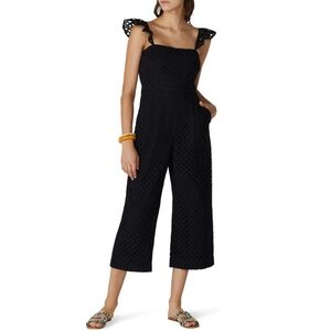 J. Crew Ruffle jumpsuit in embroidered eyelet
